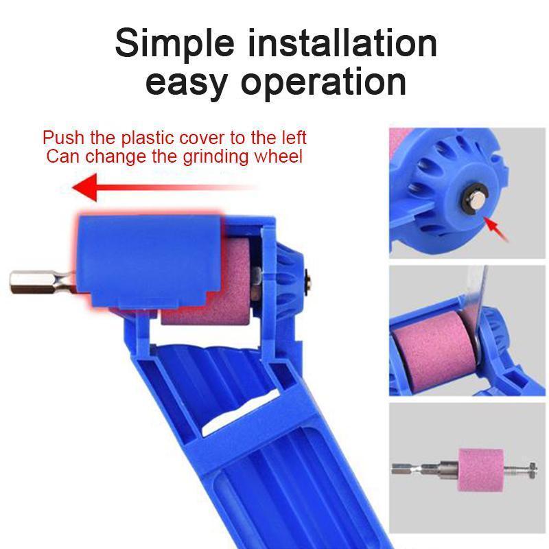Tragbarer Bohrerschärfer Korundschleifscheibe Elektrobohrmaschine Hilfswerkzeug