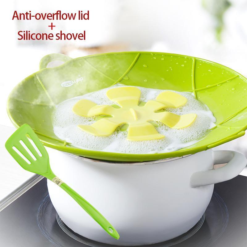 BPA Free silicone overflow-proof lid+silicone shovel + silicone pad